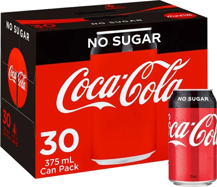 Coca-Cola No Sugar Cans 375mL 30 Pack