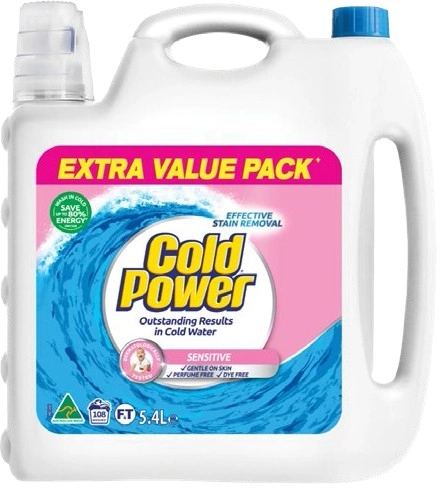 Cold Power Laundry Liquid 5.4-Litre - Sensitive