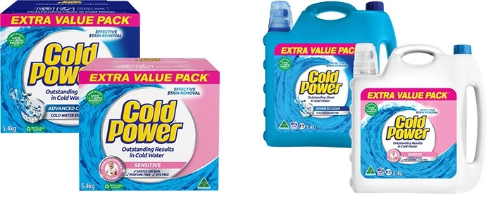 Cold Power Laundry Powder and Liquid