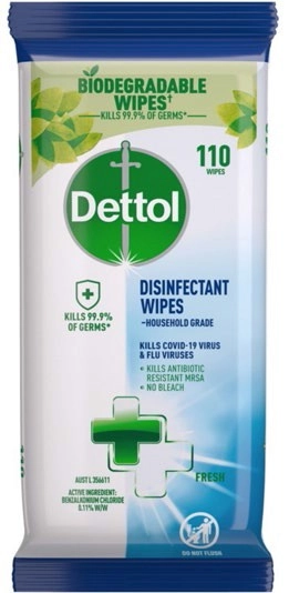 Dettol 110-Pack Disinfectant Wipes^ - Fresh