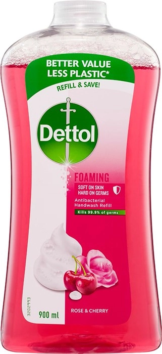 Dettol Foaming Hand Wash Refill 900ml - Rose & Cherry In Bloom