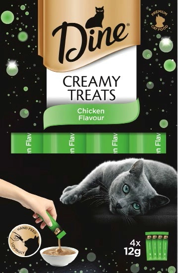 Dine 4-Pack Creamy Treats Chicken Cat Treats 12g