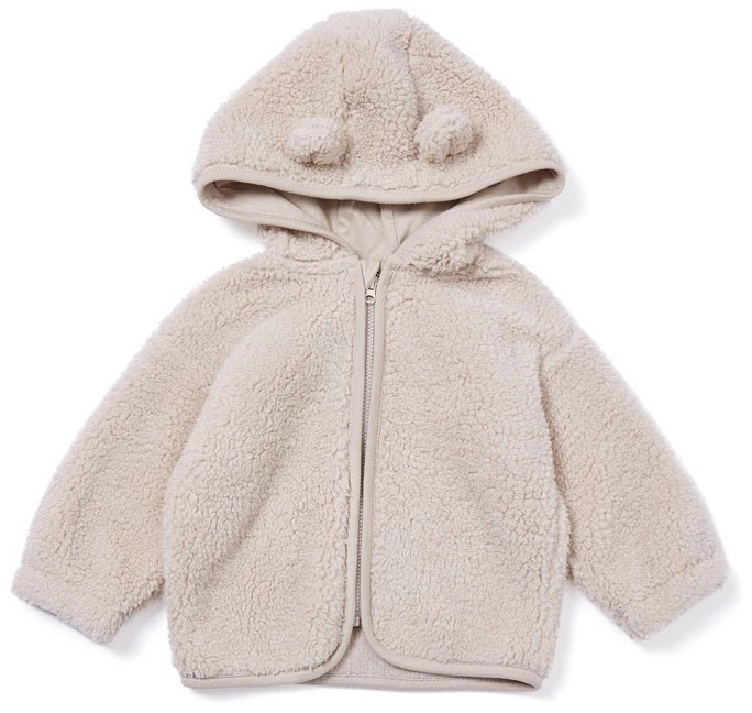 Dymples Borg Zip Hoodie^ - Beige