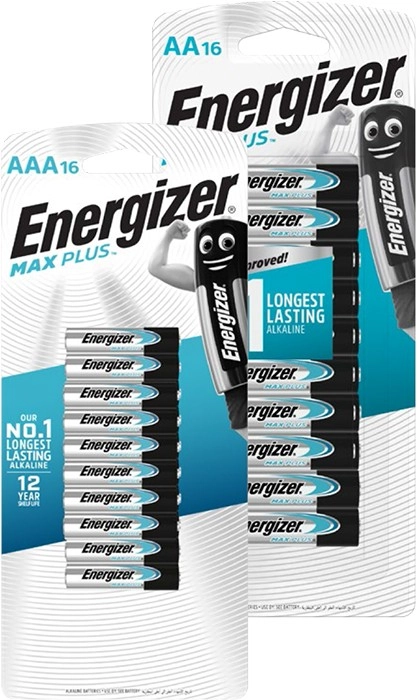 Energizer Max Plus 16-Pack AA or AAA Batteries