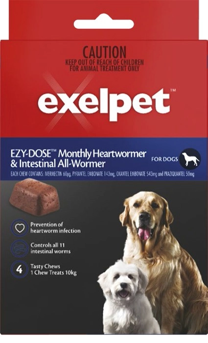 Exelpet 4-Pack Ezy-Dose for Dogs