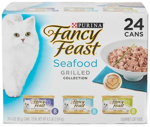 Fancy Feast 24-Pack Grilled Collection Wet Cat Food Can Varieties 85g