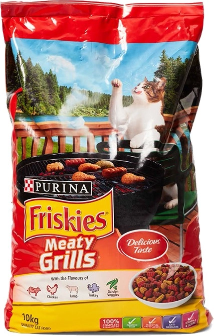 Friskies Meaty Grills Dry Cat Food 10kg