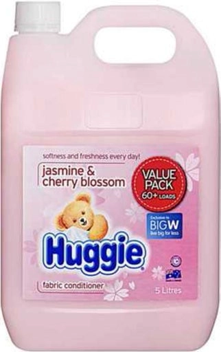 Huggie Fabric Softener 5-Litre - Jasmine & Cherry Blossom