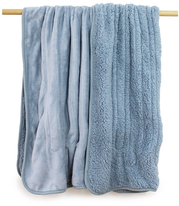 Jason Reversible Heated Throw 130x160cm - Blue