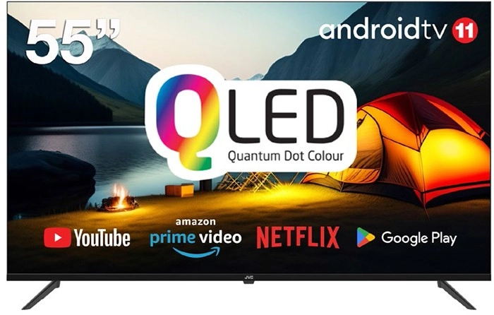 JVC 55" 4K Ultra HD QLED Metal Frame Edgeless Android TV