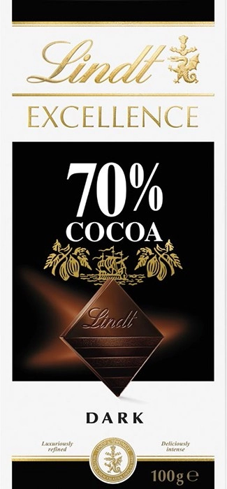 Lindt Excellence 70% Cocoa Dark Chocolate 100g