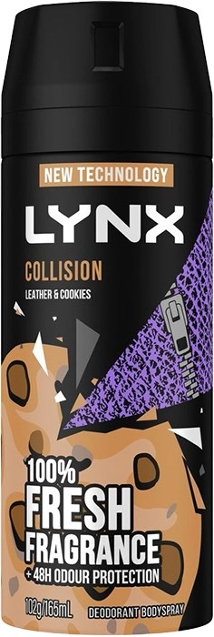 Lynx Collision Leather + Cookies Deodorant Bodyspray 165ml†