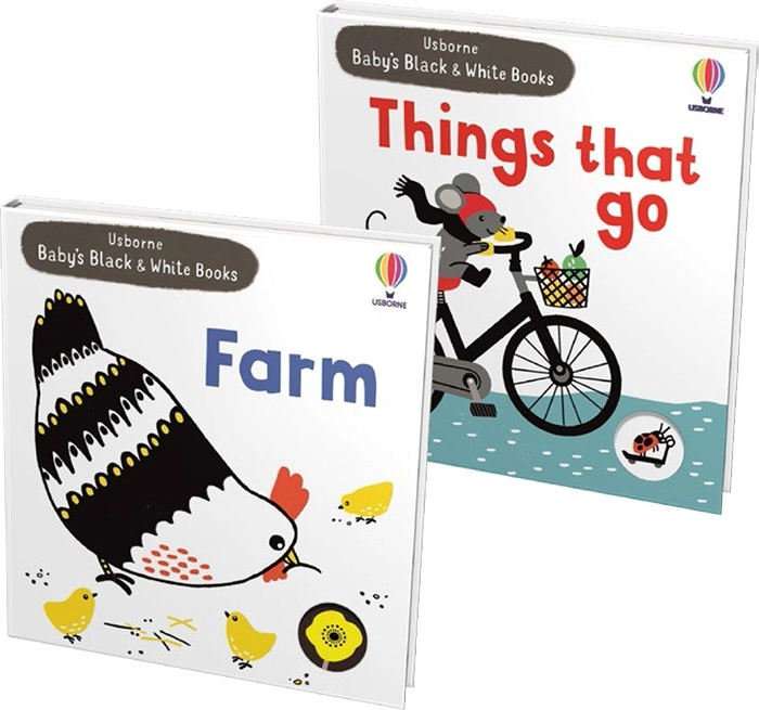 NEW Baby’s Black & White Books Farm or Things That Go