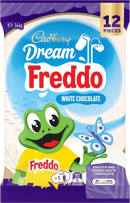 NEW Cadbury Freddo Dream Sharepack White Chocolate 12 Pack 144g