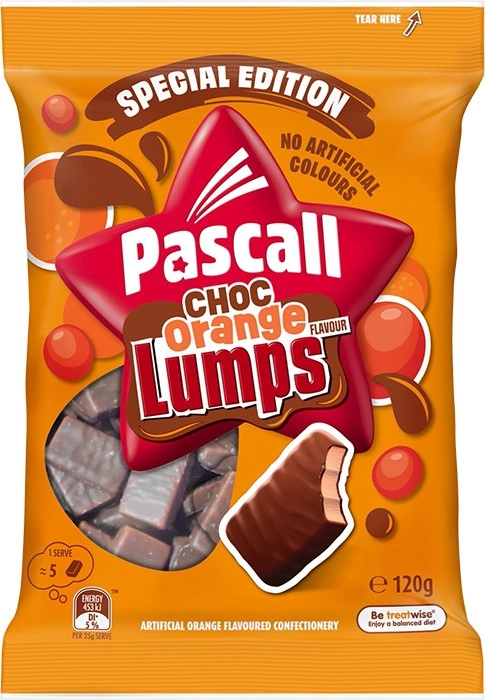 NEW Pascall Choc Coated Medium Bag 120g - Choc Orange