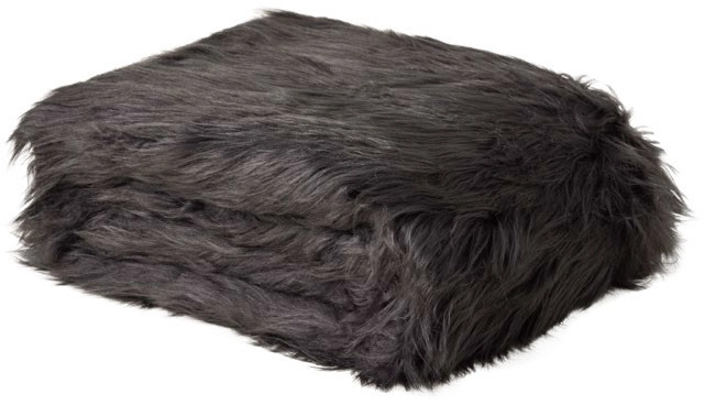 Openook Faux Fur Long Fur Throw 120x150cm - Iron Gate