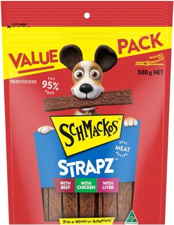 Schmackos Strapz Variety Pack Dog Treats 500g