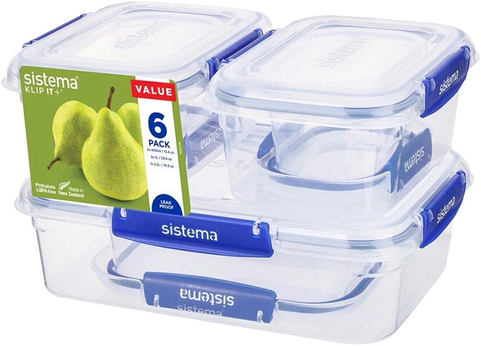 Sistema 6-Pack Klip It Plus Multi Storage Containers