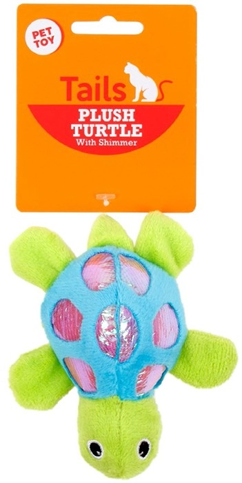 Tails Plush Shimmery Turtle Cat Toy