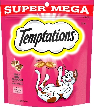 Temptations Hearty Beef Cat Treats 350g