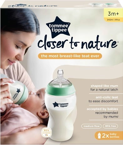 Tommee Tippee 2-Pack Bottle 340ml