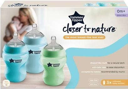 Tommee Tippee 3-Pack Baby Bottles 260ml