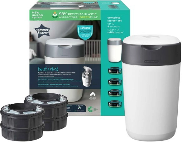 Tommee Tippee Twist & Click Bin + 4 Refills