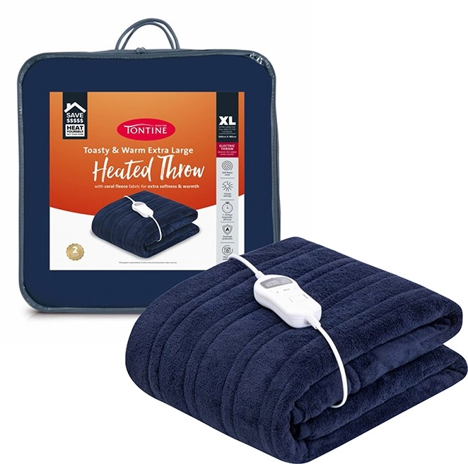 Tontine Heated Throw XL - Dark Denim 200x180cm