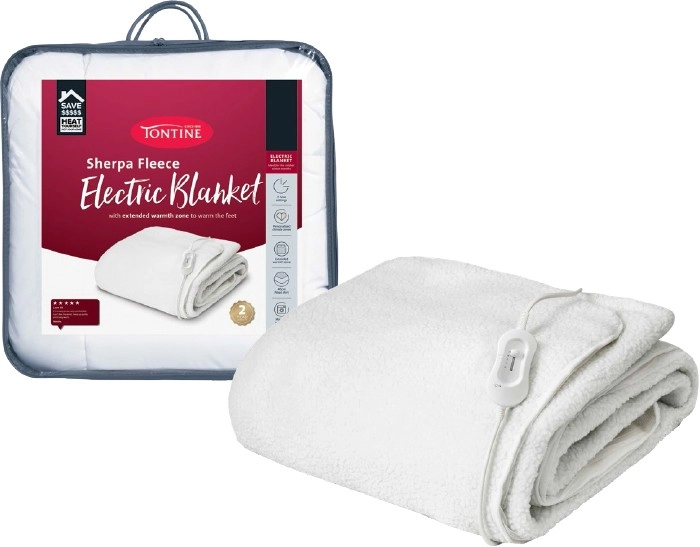 Tontine Soft & Cosy Sherpa Fleece Electric Blanket - Double