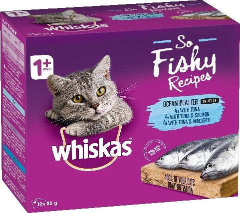 Whiskas 12-Pack Fishy Cat Food Pouch 85g