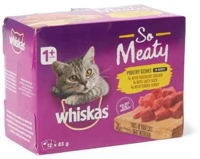 Whiskas 12-Pack So Meaty Food Pouch 85g