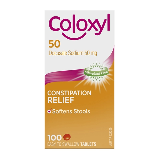 Coloxyl Coloxyl 50mg 100 tablets