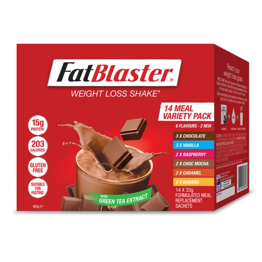 FatBlaster Weight Loss Shake Variety Pack 14 x 33g