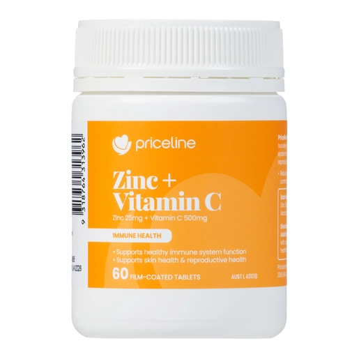 Priceline Zinc + Vitamin C 60 tablets