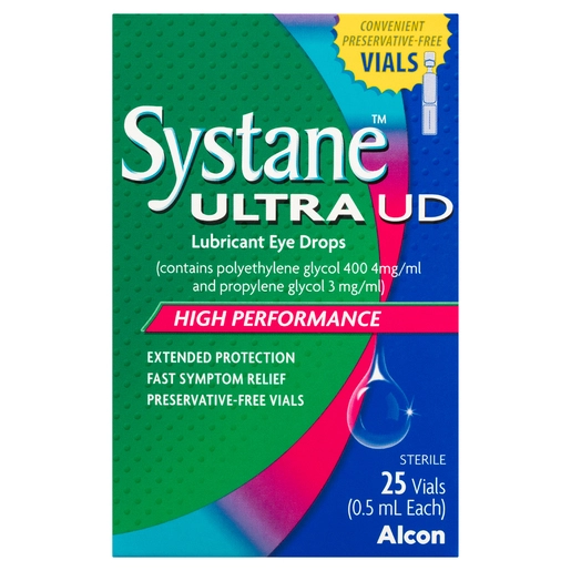 Systane Ultra UD Lubricant Eye Drops 0.5ml 25 pack