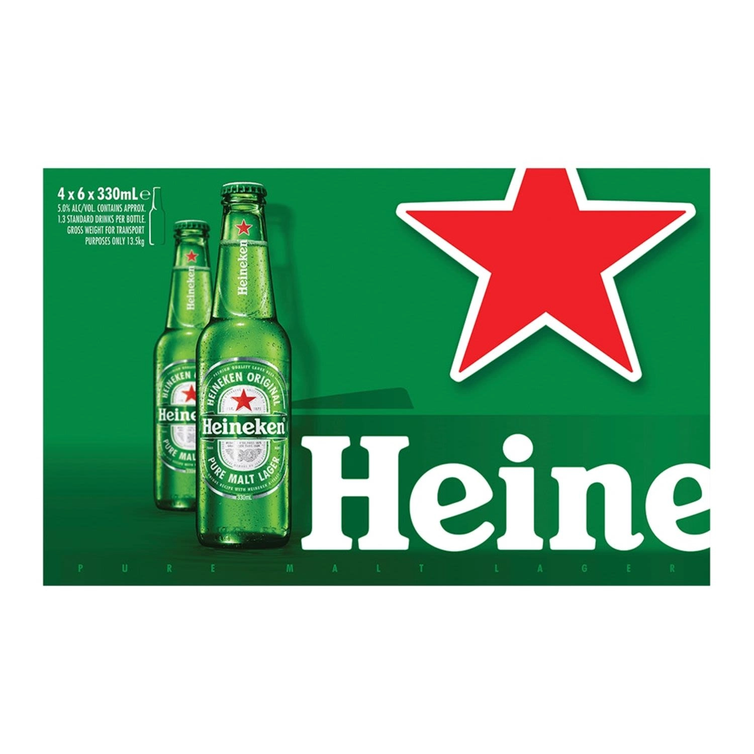 Heineken Lager Stubbies 330mL