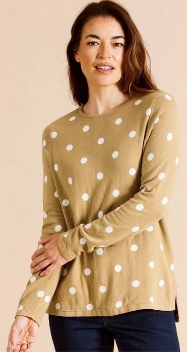 Regatta Jumper - Caramel/Ivory Spot