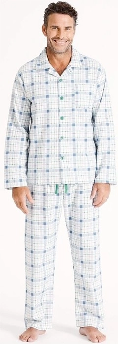 Reserve Flanelette PJ Set - White Check