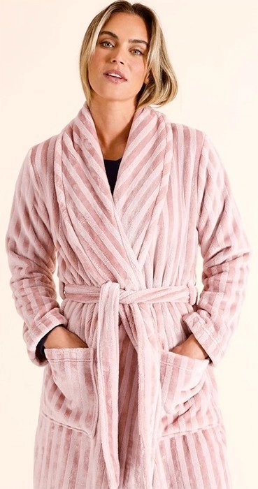 Soho Fleece Long Robe - Pink