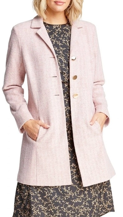 Stella Floater Coat in Dusty Pink