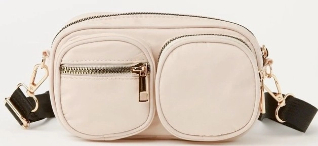 Tilii Nylon Crossbody Bag In Champagne