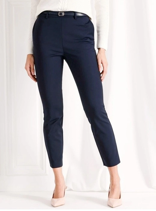 Tokito Mid Rise Cotton Sateen Pant with Belt