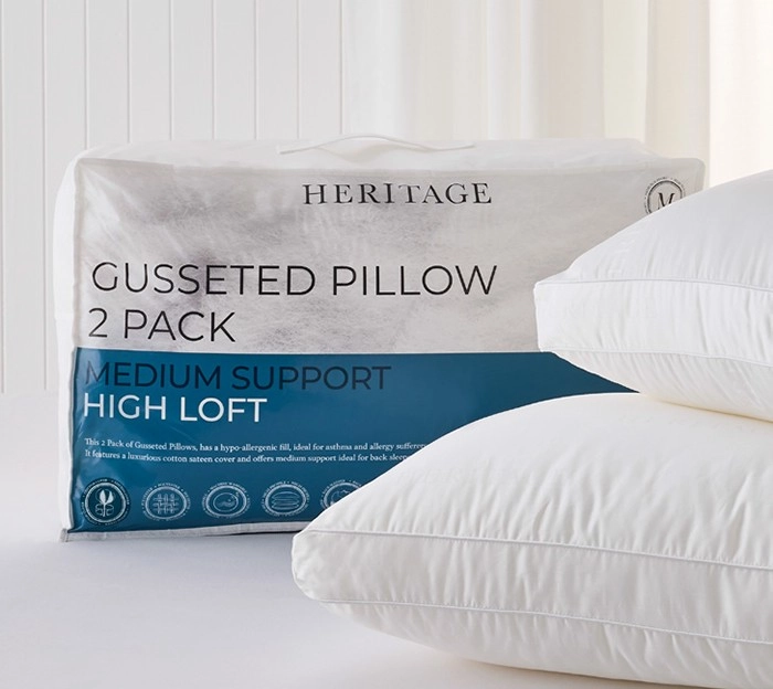 Heritage 2pk Gusseted Polyester Pillow