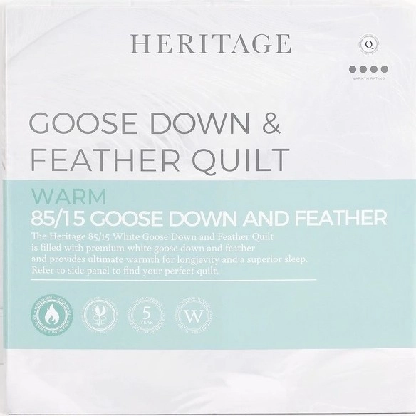 Heritage 85/15 Goose Down Quilt