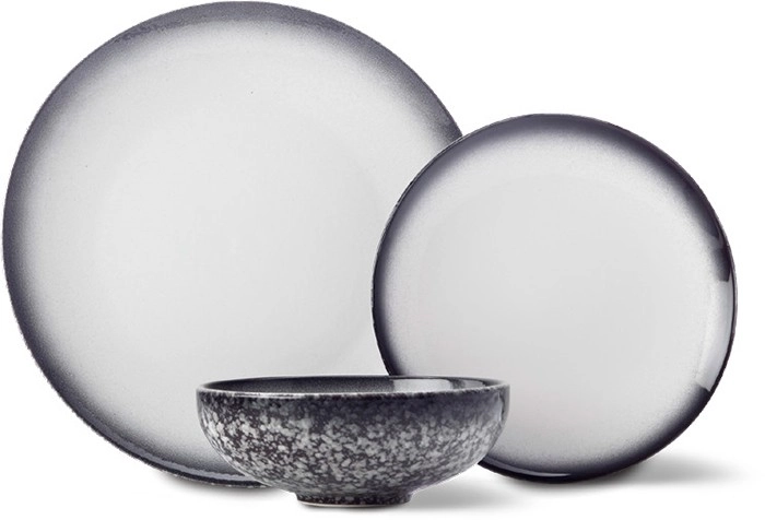 Maxwell & Williams 12pc Caviar Granite Dinner Set