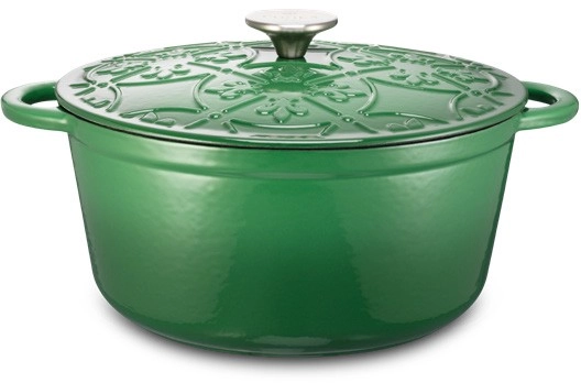 The Cooks Collective Fleur De Lis Casserole 26cm - Green