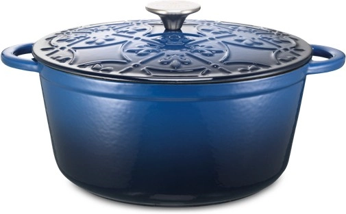 The Cooks Collective Fleur De Lis Casserole 26cm - Navy