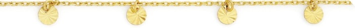 9ct Gold 19cm Multi Disc Bracelet