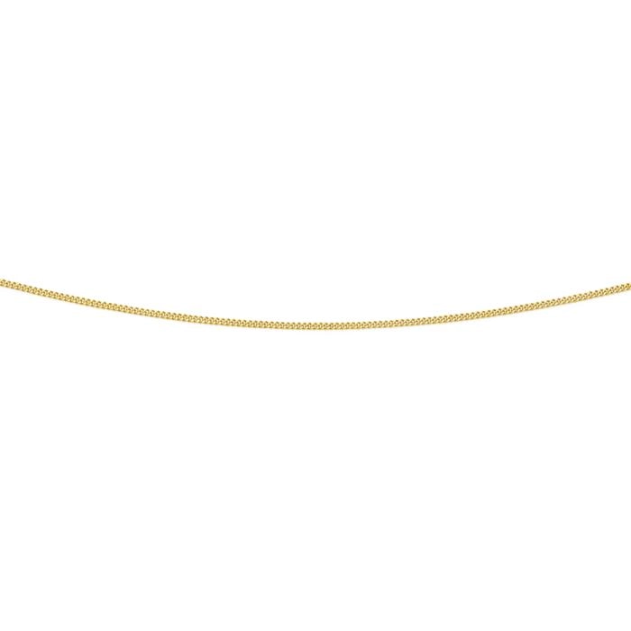 9ct Gold 40cm Solid Curb Chain