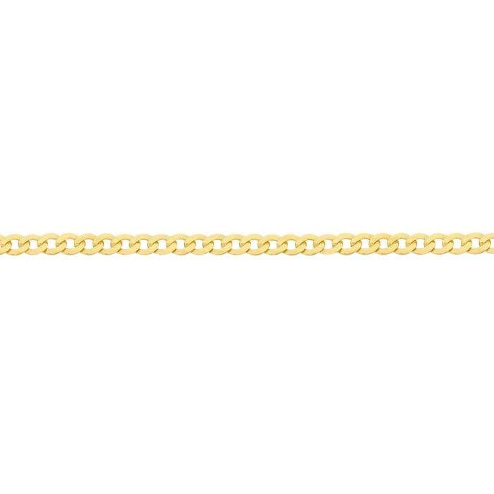 9ct Gold 50cm Solid Flat Curb Chain